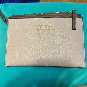 Guess Large Beige Wristlet